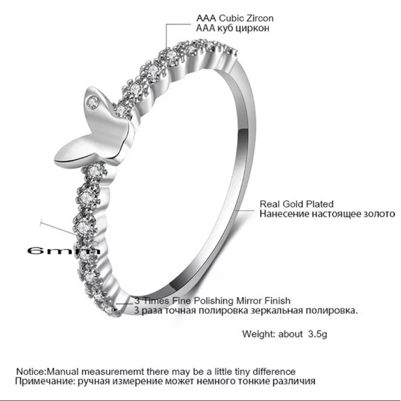 FLY WITH ME ♡ AAA Cubic Zirconia Ring - Picture 5 of 8